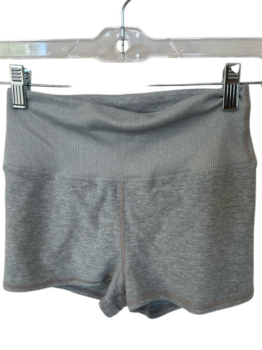 Alo Size S Gray High Waist Heathered Bike Shorts Athletic Shorts Gray / S