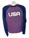 Nike Navy & Red Polyester USA Half Zip Running Men's Pullover Navy & Red / S