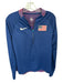 Nike Navy & Red Polyester USA Half Zip Running Men's Pullover Navy & Red / S
