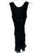 Mistress Rocks Size XS Black Polyester Sleeveless Gathered Midi Dress Black / XS