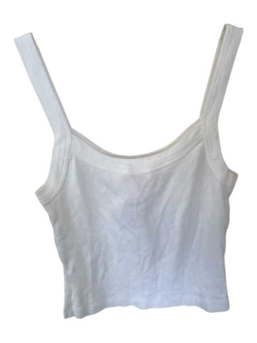 Lisa Says Gah Size S White & Green Cotton Blend Sleeveless Fruit Cropped Top White & Green / S