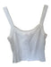 Lisa Says Gah Size S White & Green Cotton Blend Sleeveless Fruit Cropped Top White & Green / S