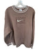 Nike Size M Taupe & White Cotton Blend logo Athletic Men's Sweatshirt Taupe & White / M
