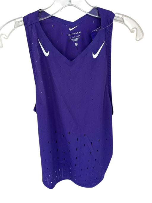 Nike Size S Purple Polyester Sleeveless Cut Outs Athletic Top Purple / S