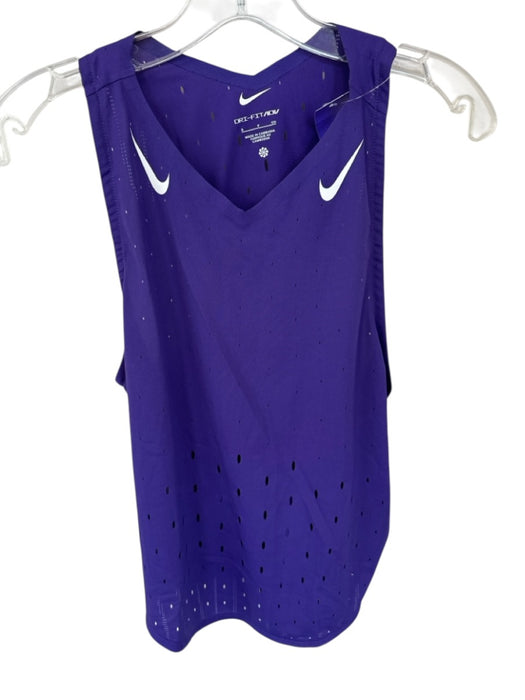 Nike Size S Purple Polyester Sleeveless Cut Outs Athletic Top Purple / S