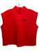 Nike Size S Orange Cotton Blend Mock Neck Cap Sleeve Back Zip Athletic Top Orange / S