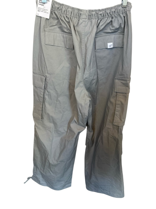 Nike Size S Light Gray Cotton Blend Drawstring Cargo Pockets Wide Leg Pants Light Gray / S