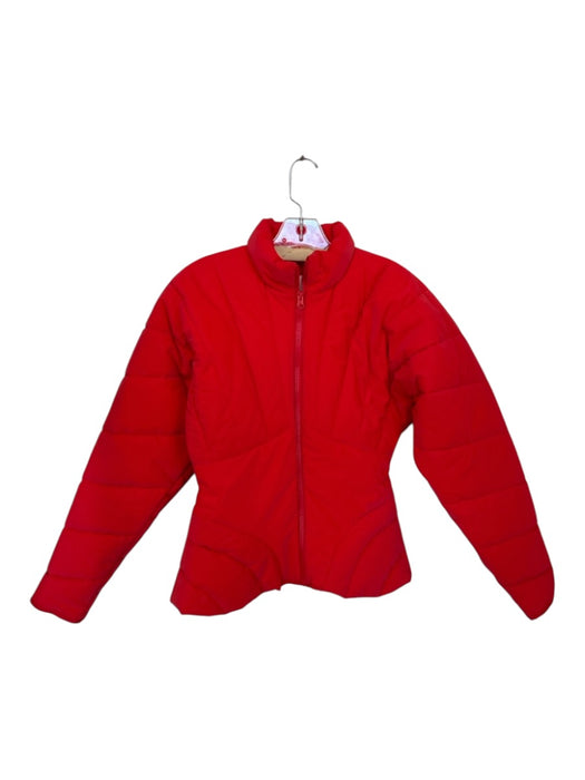 KHY Size XS Red Polyester Long Sleeve Puffer Cropped Athletic Jacket Red / XS