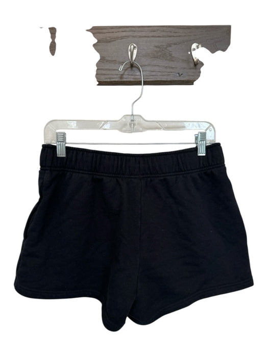 Alo Size S Black Cotton Silver Embellishments Mini Pockets Athleisure Shorts Black / S