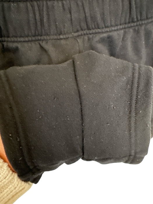 Alo Size S Black Cotton Silver Embellishments Mini Pockets Athleisure Shorts Black / S