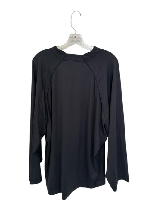 Skims x Nike Size S Black Polyamide Long Sleeve V Neck stiching Athletic Top Black / S