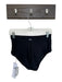 Alo Size M Black Polyester Back Seam Logo High Waist Full Lingerie Black / M