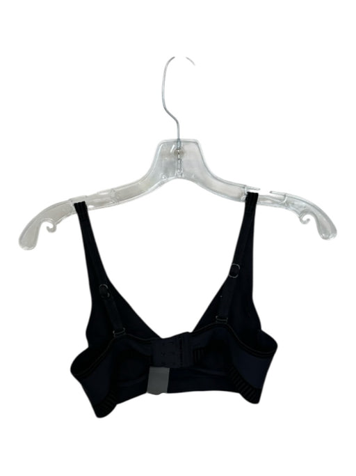 Alo Size XS Black Polyester Velvet Underwire Clasp Athletic Bra Black / XS