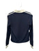Adidas by sporty & rich Size S Blue & White Polyester Collar Stripe Logo Top Blue & White / S