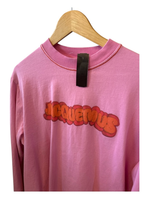 Jacquemus Size S Pink & Orange Cotton Long Sleeve Stitching Detail Top Pink & Orange / S