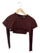 Jacquemus Size XS Wine Cotton Wrap Tie Crop Top Wine / XS