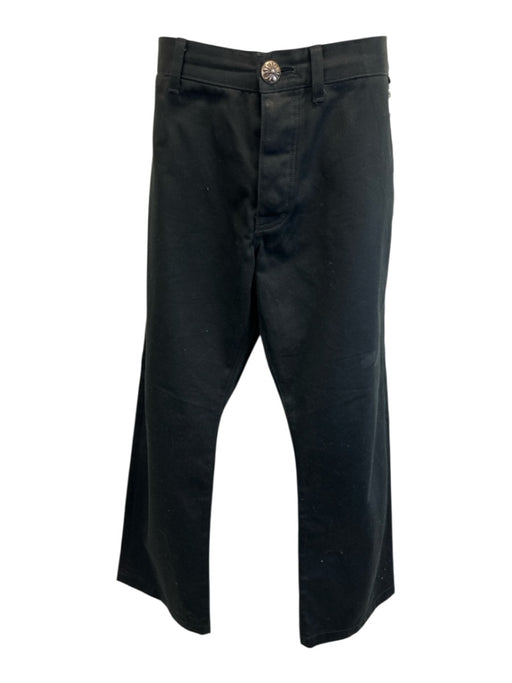 Chrome Hearts Size 38 Black Cotton Solid Men's Pants Black / 38