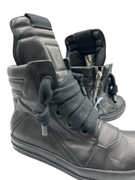 Rick Owens Shoe Size 45 Black Leather Solid High Top Men's Shoes Black / 45
