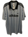 Adidas NWT Size XL Gray Synthetic Striped Polo Soccer Men's Short Sleeve Gray / XL