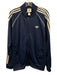 Adidas Size L Blue & White Synthetic Solid Track Zip Up Men's Jacket Blue & White / L