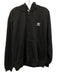 Adidas Size Est L Black Cotton Blend Solid Hoodie Zip Up Men's Jacket Black / Est L