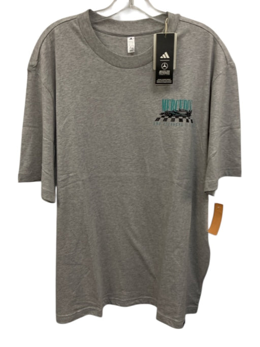 Adidas NWT Size XL Gray Cotton Blend Solid T shirt Crew Men's Short Sleeve Gray / XL