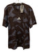 Adidas NWT Size L Brown Cotton Blend Abstract T shirt Crew Men's Short Sleeve Brown / L
