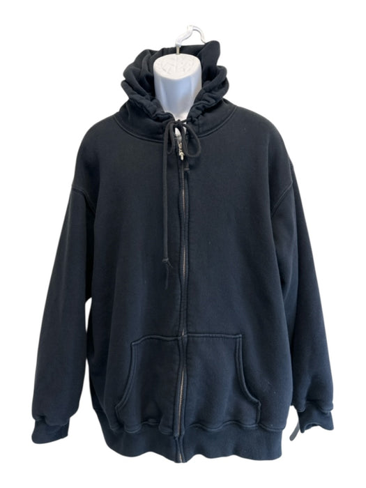 Chrome Hearts Size 2XL Black & White Cotton Solid Hoodie Zip Up Men's Jacket Black & White / 2XL