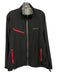 AMG Mercedes Size L Black Synthetic Solid Athletic Zip Up Men's Jacket Black / L