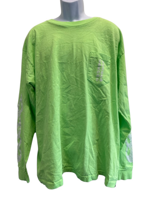 Chrome Hearts Size XXL Neon Green Cotton logo T shirt Men's Long Sleeve Shirt Neon Green / XXL