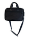 Tumi Black Manmade Material Canvas Zip Close Leather Detail Computer Bag Bag Black / M