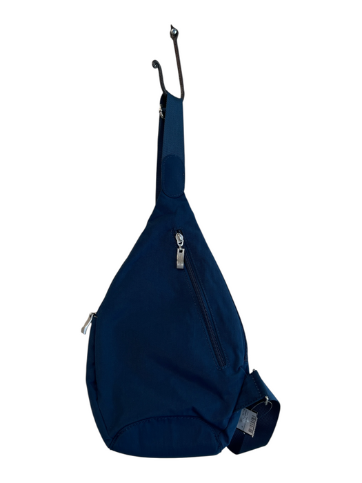 Baggallini Blue Nylon Zip Close Silver Hardware Multi pocket Crossback Bag Blue / S