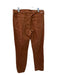 Mother Size 30 Brown Cotton Blend High Rise Corduroy Straight Leg Raw Hem Pants Brown / 30