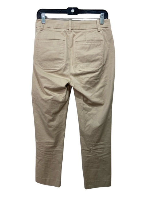 Vince Size 4 Khaki Beige Cotton Hook & Zip Trouser Slim Straight Pants Khaki Beige / 4
