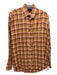 Burberry London Size M Orange & Multi Cotton Novacheck Men's Long Sleeve Shirt M