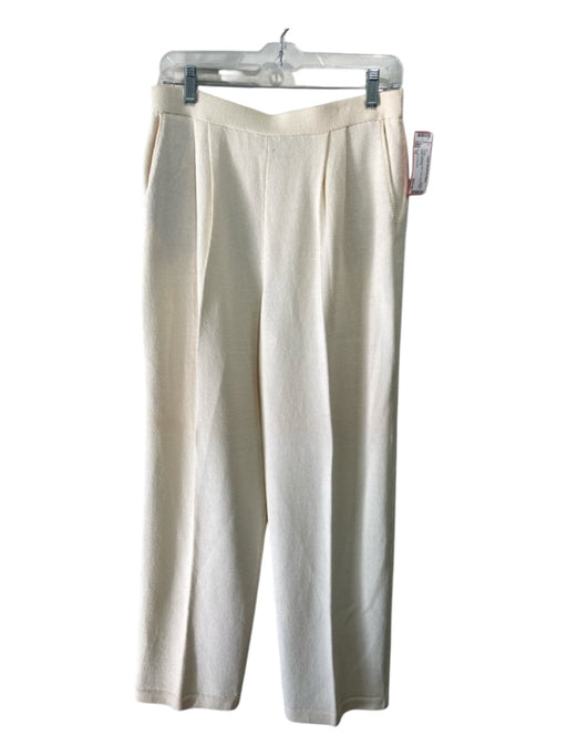 St John Collection Size 10 Cream Missing Fabric Tag Solid Elastic Waist Pants Cream / 10