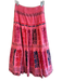 Blooming Print Size 10 Pink, Orange & blue Cotton Blend Side Zip Tiered Skirt Pink, Orange & blue / 10