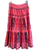 Blooming Print Size 10 Pink, Orange & blue Cotton Blend Side Zip Tiered Skirt Pink, Orange & blue / 10