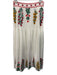 Antonio Melani Size 8 White, Pink & Multi Rayon Floral Embroidered Maxi Skirt White, Pink & Multi / 8