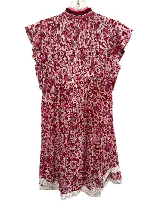 Poupette St. Barth Size Est S White, Pink & Red Viscose Floral Dress White, Pink & Red / Est S