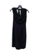 Armani Collezioni Size 2 Black Silk Beaded Keyhole Back draped neckline Dress Black / 2