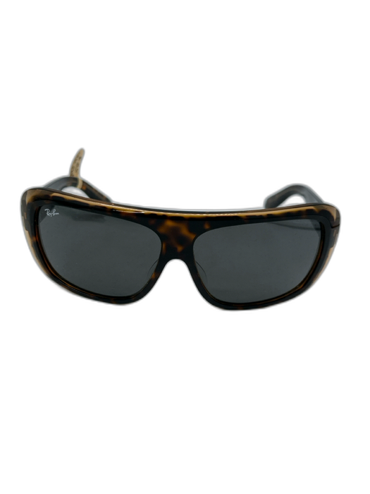 Ray Ban Brown & Tan Acetate Tortoise Tinted Lens Sunglasses Brown & Tan