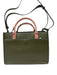 Fossil Dark Green Leather Pony Hair Hand & Crossbody Zip closure Buckle Bag Dark Green / M