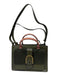 Fossil Dark Green Leather Pony Hair Hand & Crossbody Zip closure Buckle Bag Dark Green / M