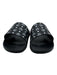 MCM Shoe Size 42 Black & White Rubber Mule Slide Logo Sandals Black & White / 42