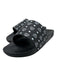 MCM Shoe Size 42 Black & White Rubber Mule Slide Logo Sandals Black & White / 42
