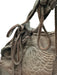 Shelly Litvak Brown Leather whipstitch trim Angel Wings Magnetic Close Tote Bag Brown / Vintage