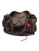 Shelly Litvak Brown Leather whipstitch trim Angel Wings Magnetic Close Tote Bag Brown / Vintage