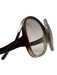 Chloe Brown Acetate Oversized Round Gradient Sunglasses Brown