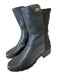 Stuart Weitzman Shoe Size 12 Black Leather Upper Elastic Back Round Toe Boots Black / 12